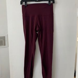 Lululemon Align 28” leggings in burgundy/red, sz 6